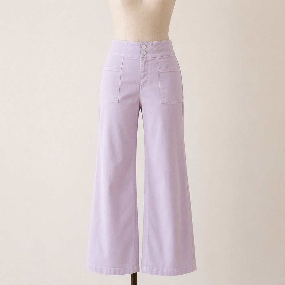 We The Free High Rise Jayde Flare Leg Jeans Lilac Womens 27 Hippie Y2K Boho 70s